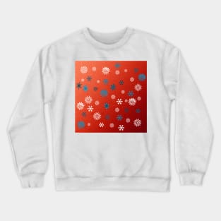 Snowflakes Red Christmas Crewneck Sweatshirt